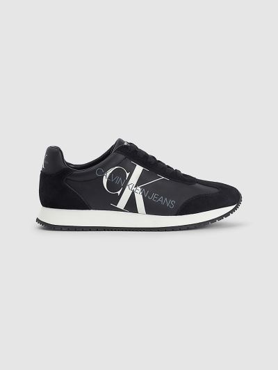 Calvin Klein Cipők HU438828 | Calvin Klein Faux Bőr Női Sportcipő Fekete
